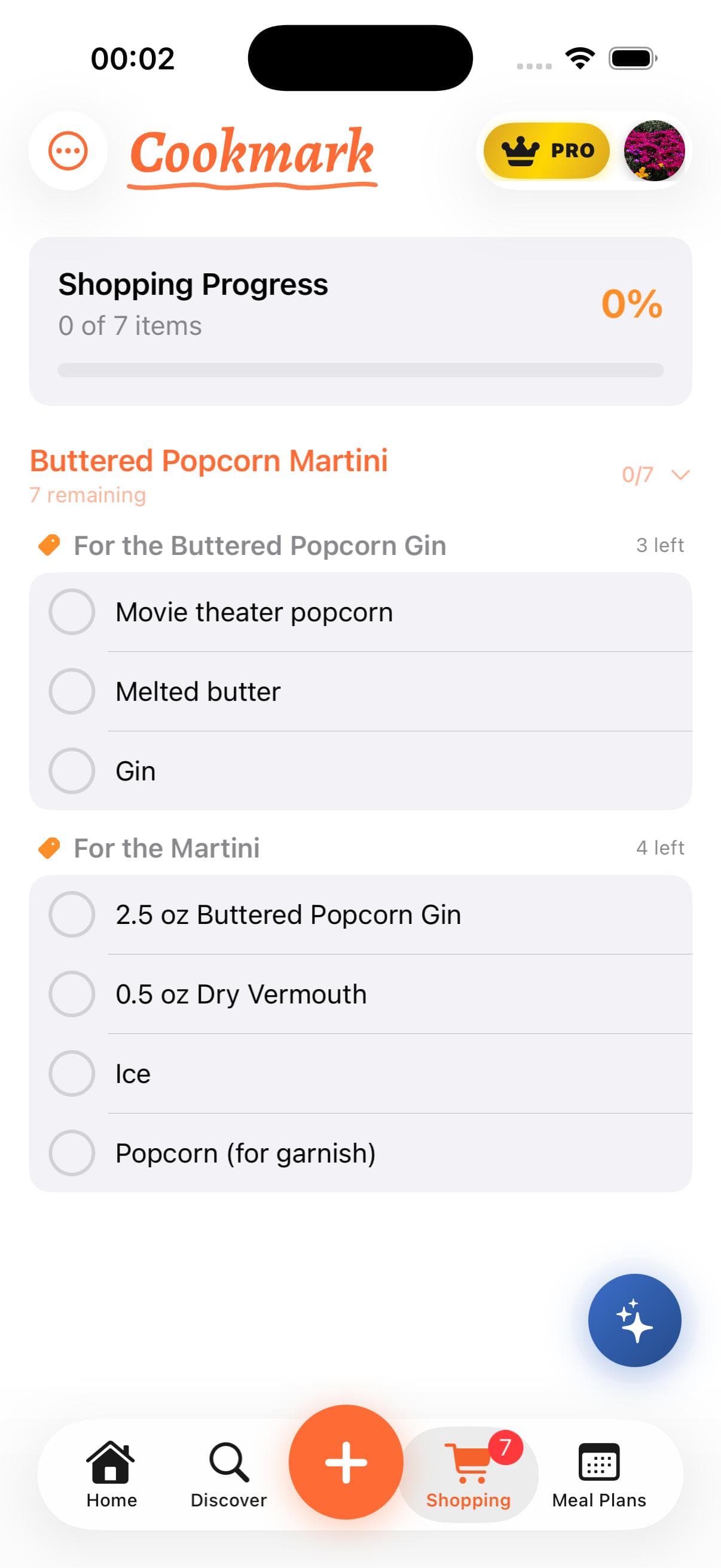 One-Tap Shopping List screenshot