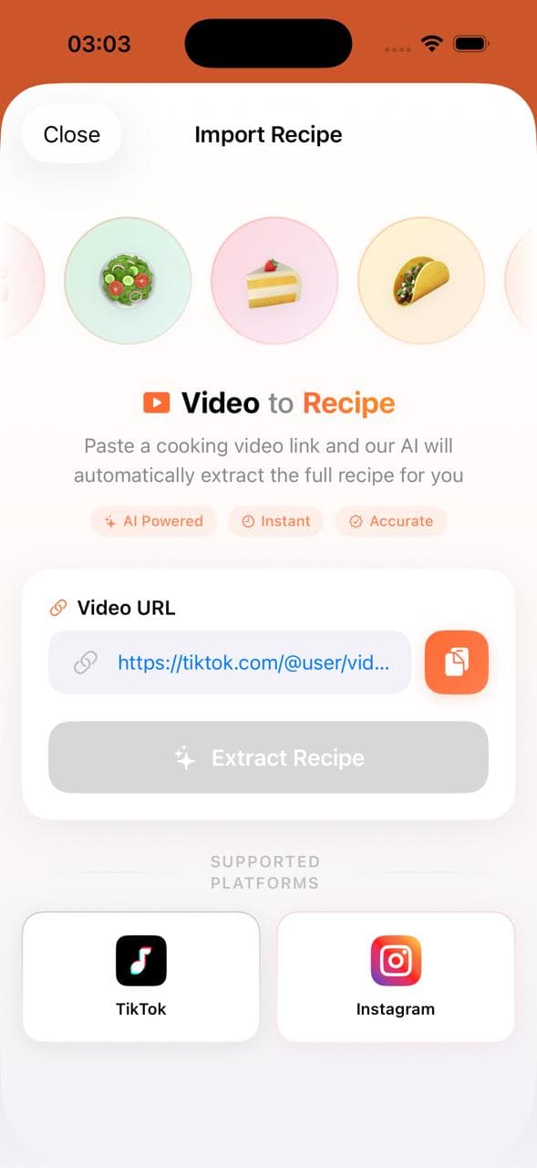 Video-to-Recipe Extraction screenshot